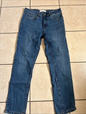 Men's Blue Straight-Leg Jeans